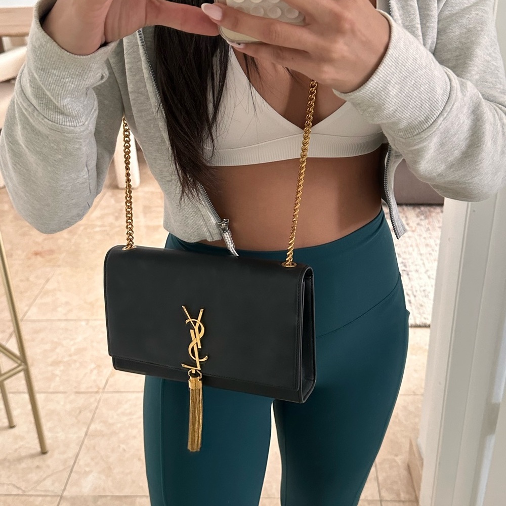 Black and gold YSL classic chain